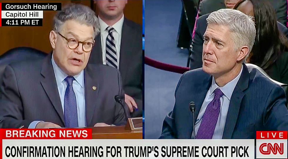 Al Franken scolds Gorsuch: 'I had a career in identifying absurdity and I know it when I see it'