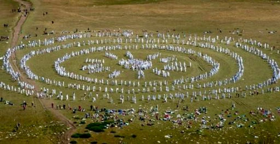 Pilgrims gather for cosmic-like ritual in Bulgaria's mountains