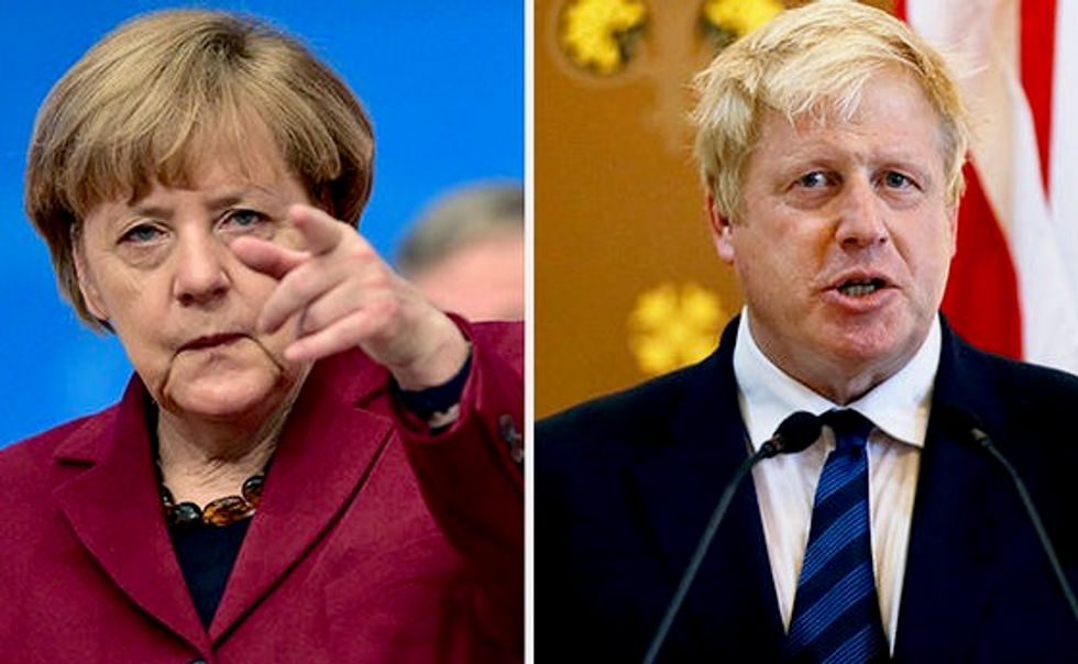 Johnson, Merkel to face off in first Brexit talks