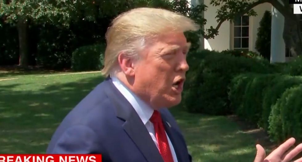 Trump could not stop ranting about Obama when asked about cancelled Denmark trip during rambling 40-minute press gaggle