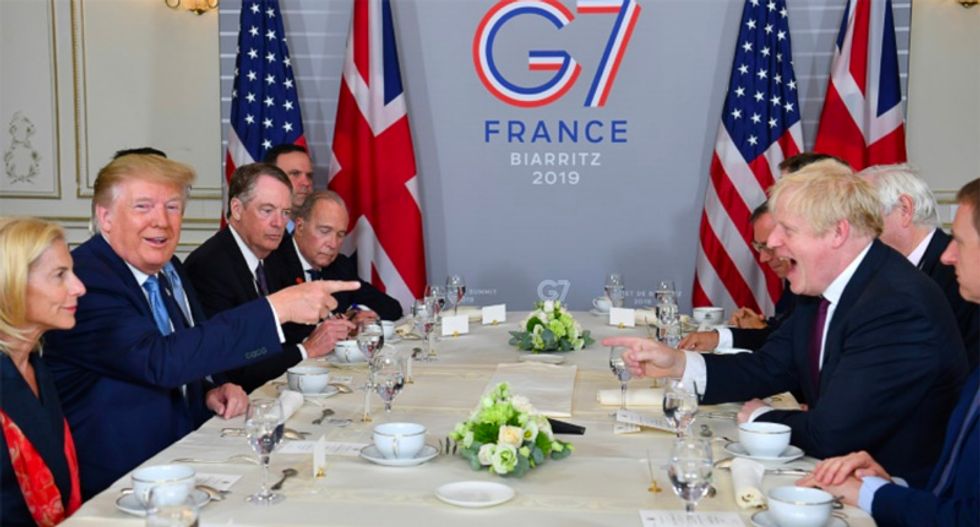 Trump backs Boris Johnson, sends mixed signals on China at G7