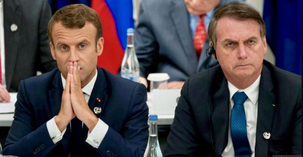 Brazil's Bolsonaro open to G7 aid if Macron 'withdraws insults'