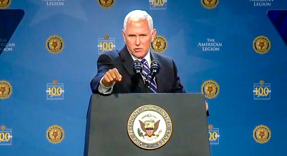 'The Bible stays': Pence hypes false conspiracy theory that Obama ordered Christianity out of VA hospitals