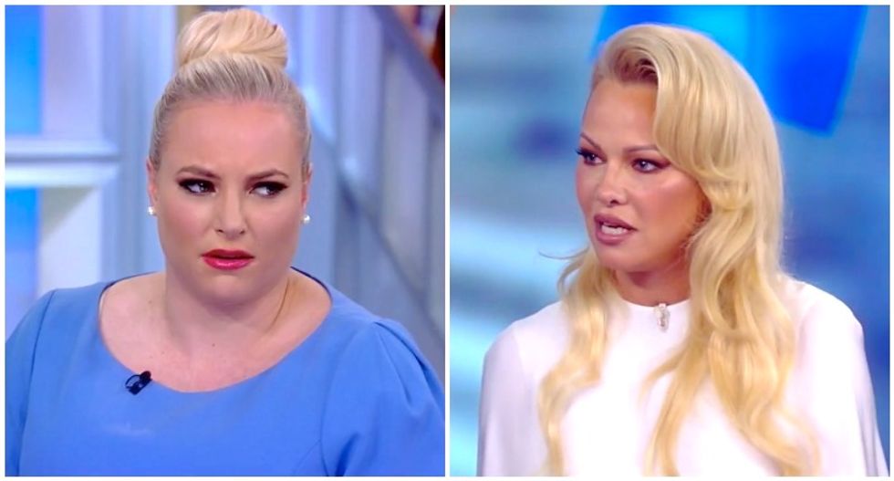 ‘Calm down, sir!’ Meghan McCain snaps after audience sides with Pamela Anderson during tense exchange