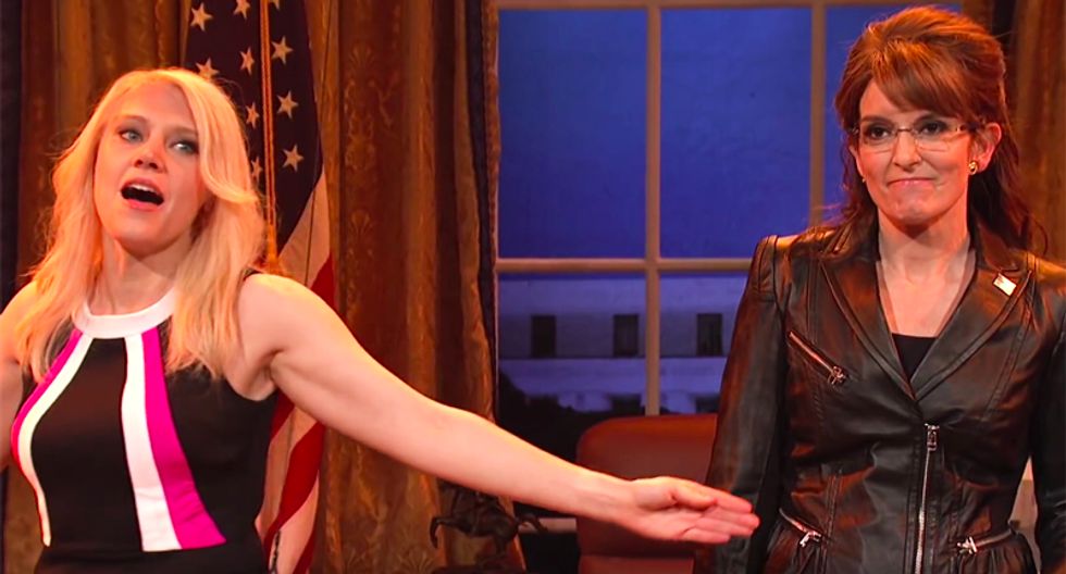 Tina Fey brings down the SNL house by reprising Sarah Palin -- who now 'tweets for Bass Pro Shops'