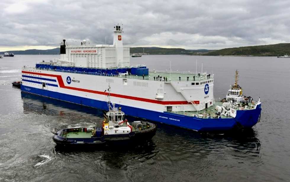 Russia's world-first floating nuclear plant arrives in port