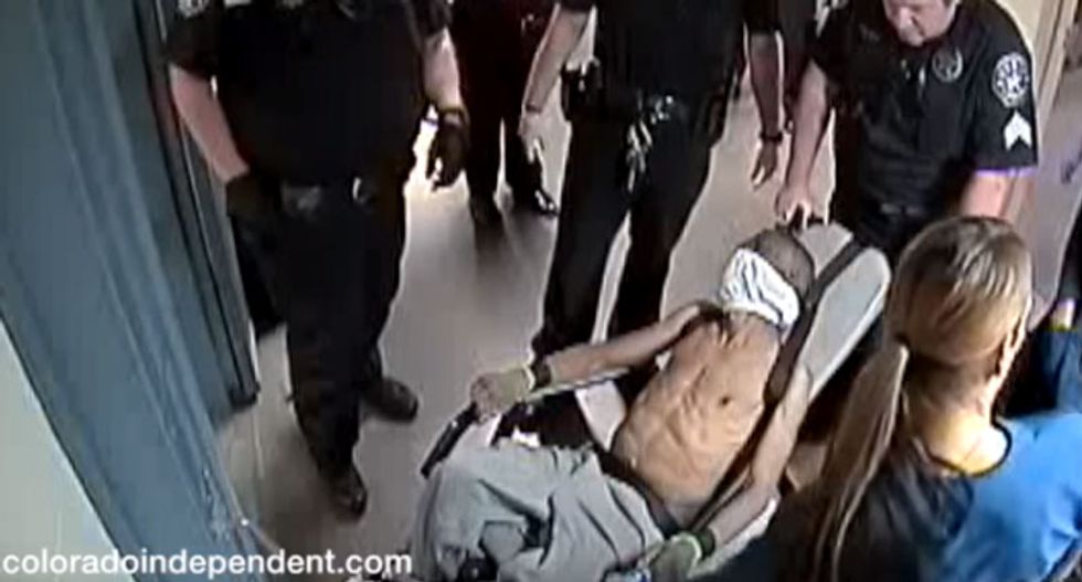 Horrific video shows man choking to death on vomit while being restrained by Denver jail deputies