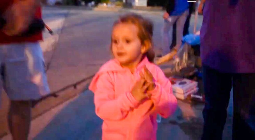 ‘Better wages, more toys’: Watch an adorable 3-year-old girl lead chant at General Motors strike