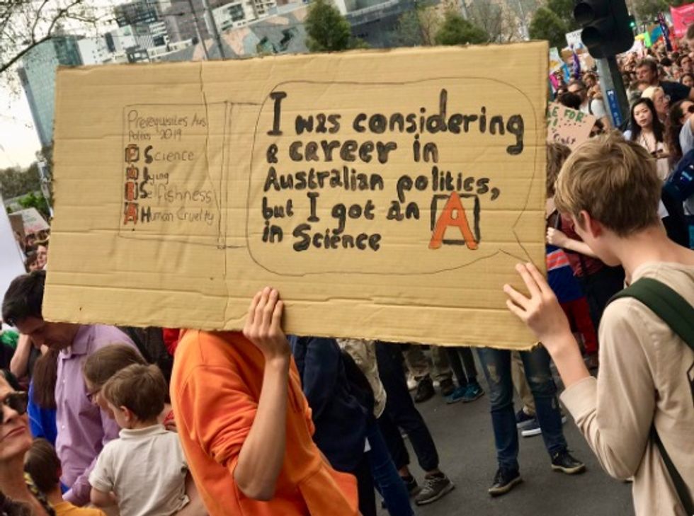 'I've seen smarter cabinets at IKEA': See the most memorable signs from the global climate strike