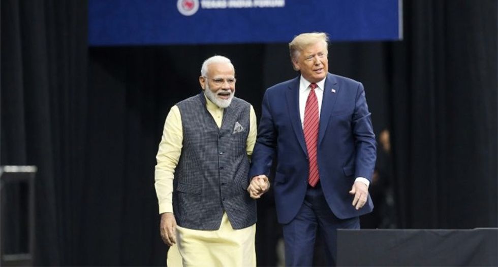 Trump holds mass rally with Indian Prime Minister that was more like a campaign event than official one