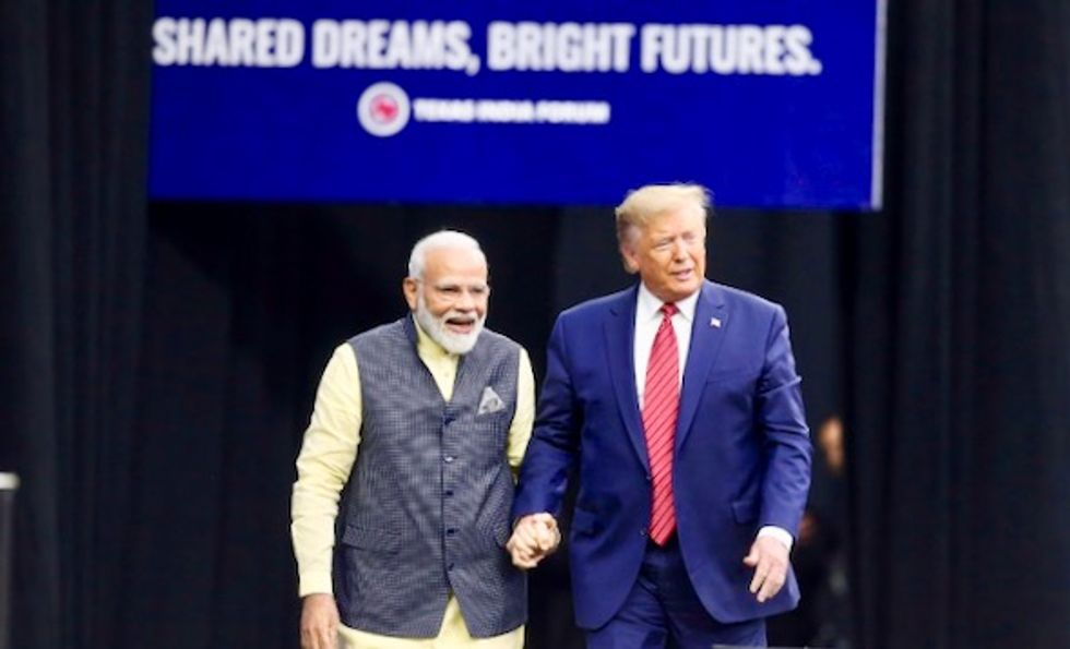 Trump, Modi vow relentless fight on extremists in mass rally