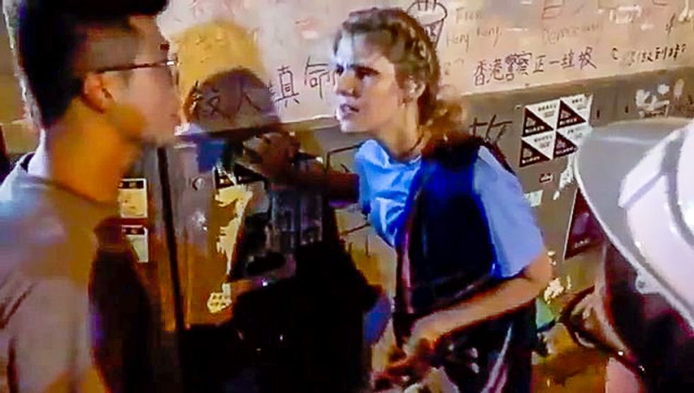 White woman caught on video lecturing Hong Kong protesters: 'Safety is more important than freedom'