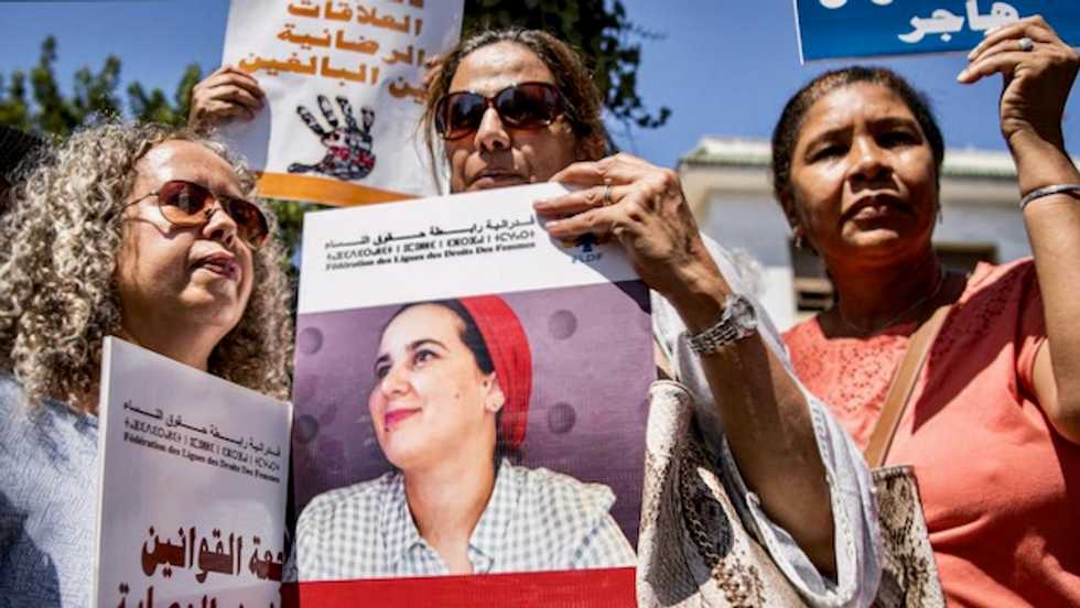 Moroccan women say they are abortion 'outlaws' in protest at journalist's trial