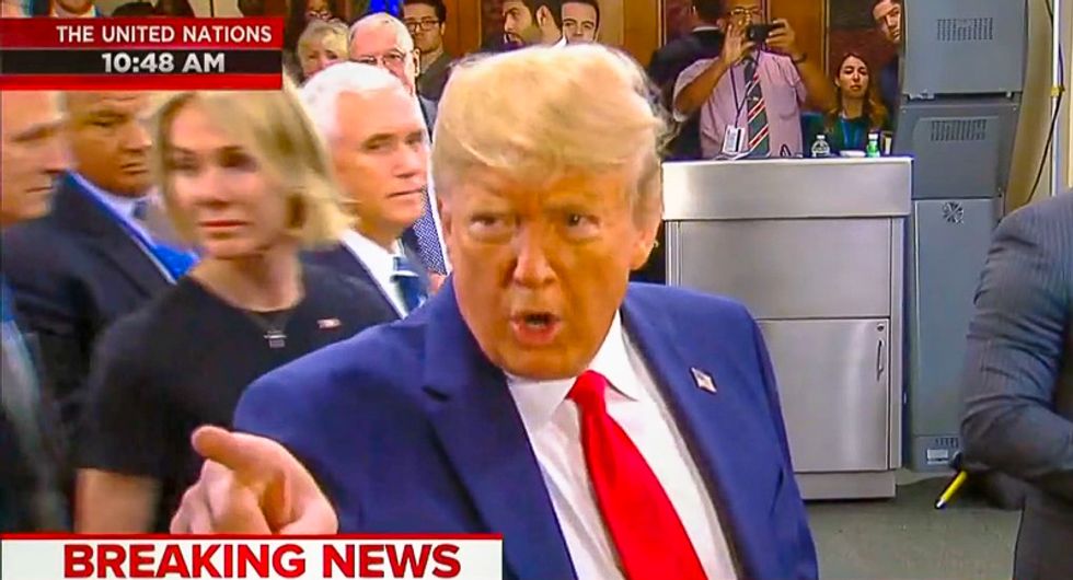 ‘Quiet!’ Trump snaps at reporters as he rants about his ‘perfect phone call’ to Ukraine