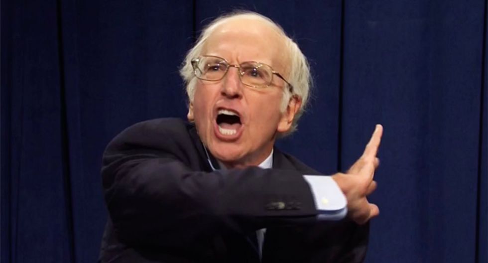 Larry David's Bernie Sanders makes pitch for presidency in SNL debate parody: 'Let's bern this place to the ground'