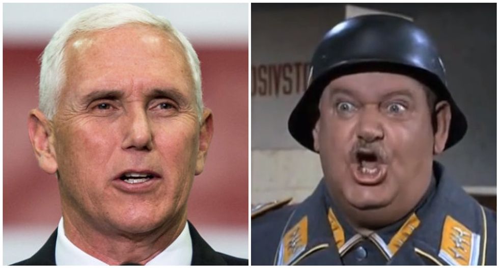 Mike Pence busted for using the 'Sgt. Schultz defense' to deny knowledge of Ukraine scandal