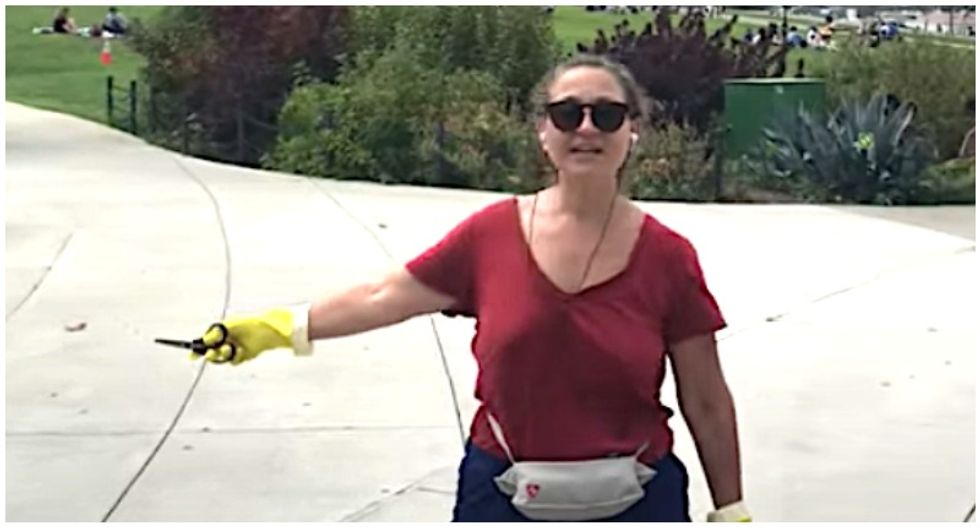 WATCH: Bay Area woman accuses Hispanic man of 'stealing' public park in racist COVID-19 meltdown