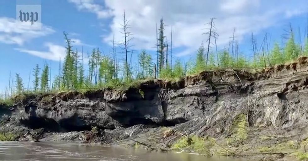 Report shows 'stunning and dramatic' scenes of thawing permafrost in Siberia that 'leaves millions on unstable ground'