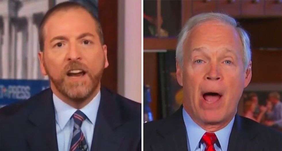 Chuck Todd blows up on Ron Johnson in stunning shouting match after Trump defender refuses to answer his questions