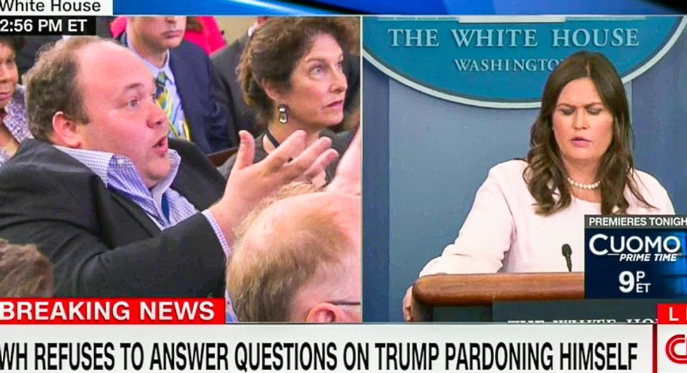 'How can we believe what you're saying?' Reporter steamrolls Sarah Sanders for lying about Trump Tower meeting