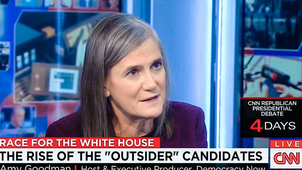 Amy Goodman scorches CNN for an 'obsession with polls': 'Are we telling people what to think?'