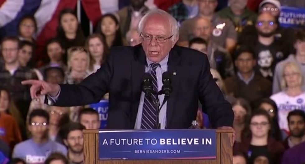 Bernie Sanders bashes Wall Street in sweeping speech: 'Democracy is not a spectator sport'