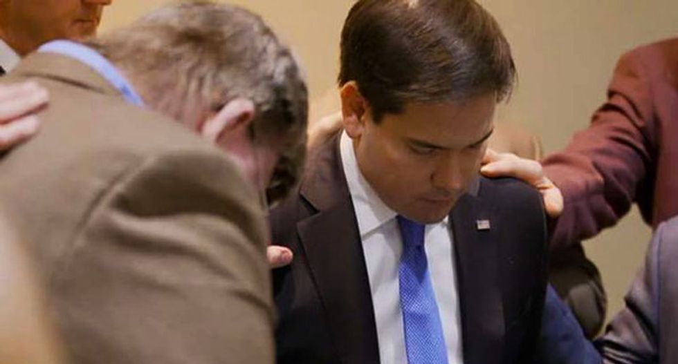 Desperate Florida GOP begs Rubio to run because they're terrified of losing his Senate seat