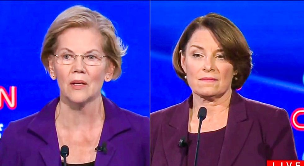 Amy Klobuchar lashes out at Warren at Dem debate: 'You are making Republican talking points right now'