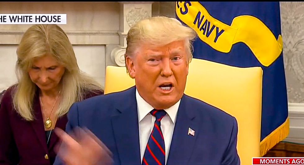 Trump spirals into deranged conspiracy theory when asked about Giuliani: 'I want to see the server'