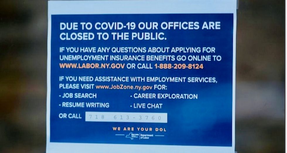 Unprecedented surge in US unemployment claims cause state government servers to crash