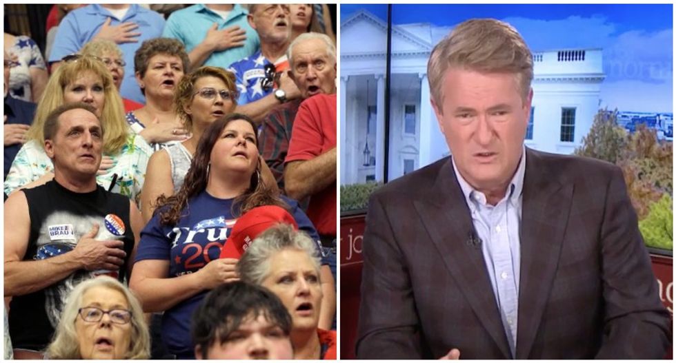 ‘They have a responsibility to not be stupid’: MSNBC’s Morning Joe slaps Trump’s ‘ignorant’ rally-goers for swallowing Trump lies