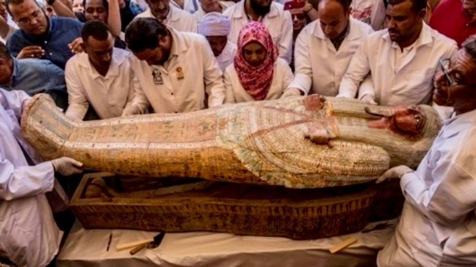 Egypt unveils trove of well-preserved ancient coffins excavated in Luxor