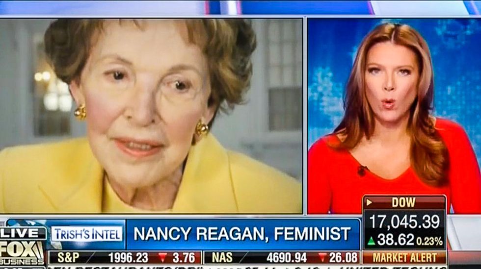 Fox host uses Nancy Reagan's death to bash liberals: She 'was everything feminists should aspire to be'