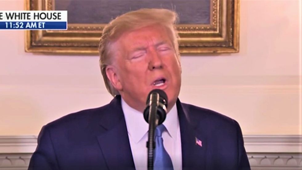 WATCH: Trump delivers incoherent rant about Obama during fact-free announcement on Syria withdrawal