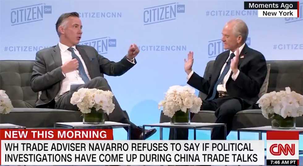 ‘I am asking you a direct question’: CNN reporter corners evasive White House adviser on Trump trade talks