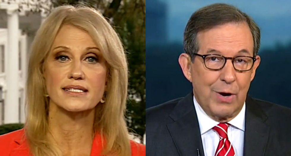 'Trouble with the facts': Fox's Chris Wallace schools Kellyanne Conway for whining about the impeachment process