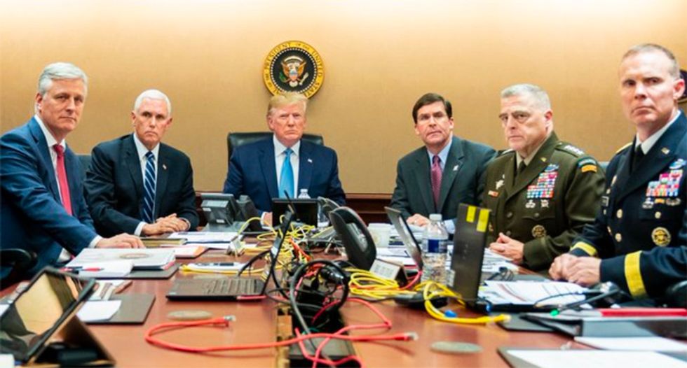 Trump aides descend into panic over reporters' 'shocking breach' of Situation Room: report