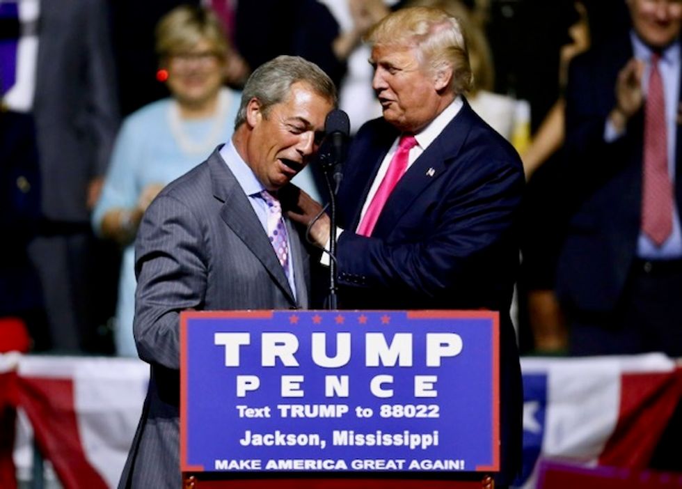 Trump sends UK debate off the rails when Nigel Farage decides he must defend sexual assault remarks