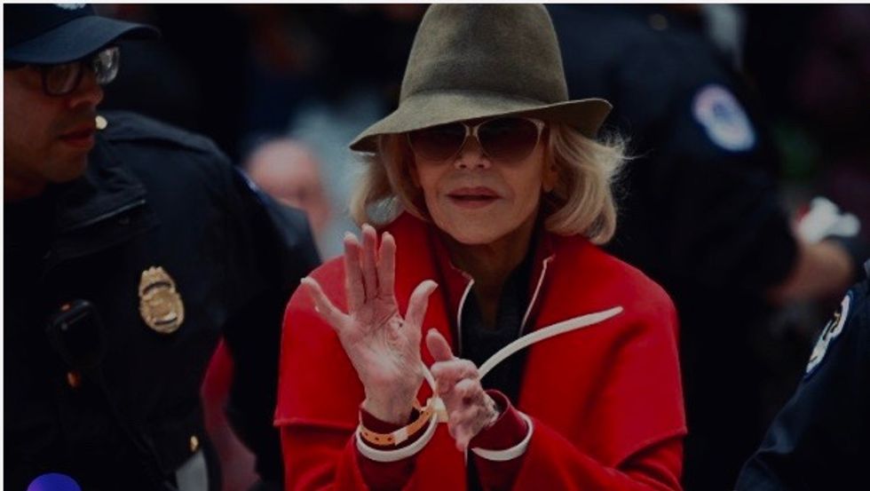 Jane Fonda under arrest again, in US climate protest