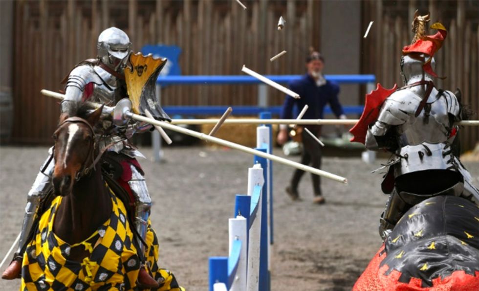 Australia win the inaugural 'Ashes' of jousting against England