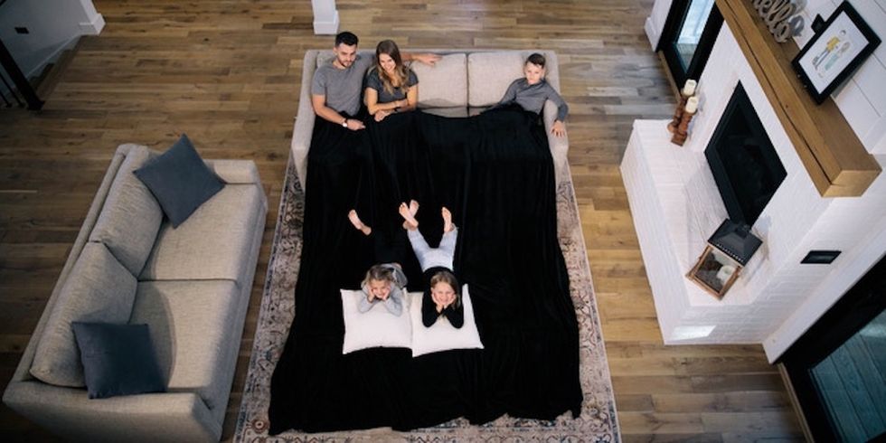 Feeling the chill? This 10-foot-wide big blanket will keep your whole family warm.