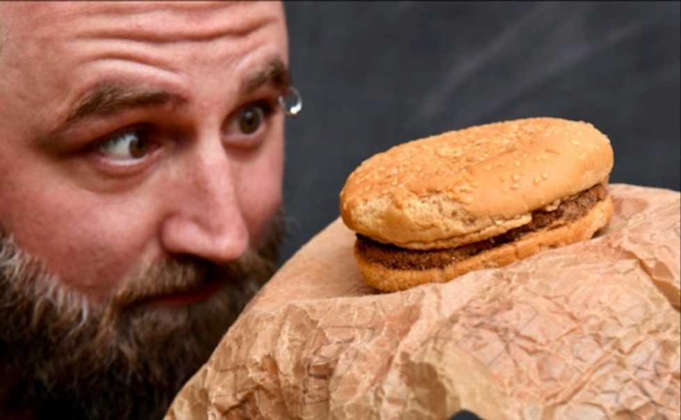 Old McDonald's: Aussie mates show off burger bought in 1995