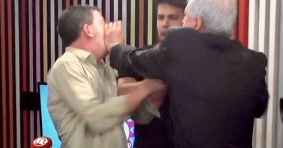 Glenn Greenwald assaulted by pro-Bolsonaro journalist during live broadcast