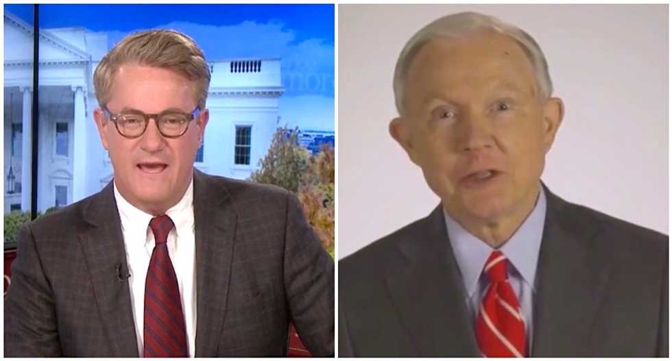 MSNBC's Morning Joe brutally mocks Jeff Sessions for launching Senate run by sucking up to president who called him 'dumb'