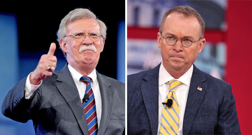 John Bolton went around Mick Mulvaney -- and released aid to Ukraine before resigning: report