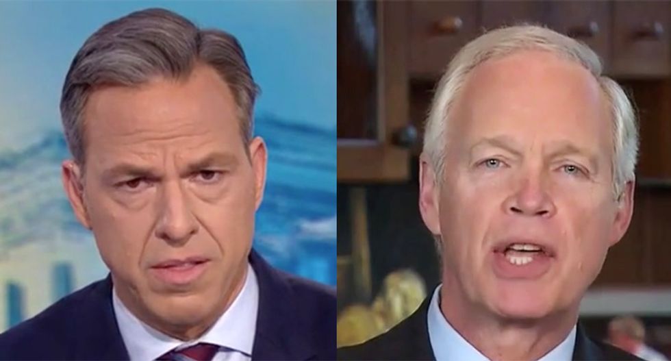 'That's not true': CNN's Tapper busts Ron Johnson for repeating Trump's Ukraine lies during frantic interview