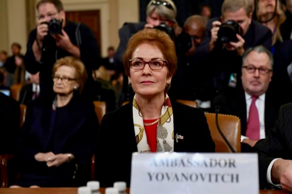 Ousted US envoy Marie Yovanovitch testifies at Trump impeachment hearing