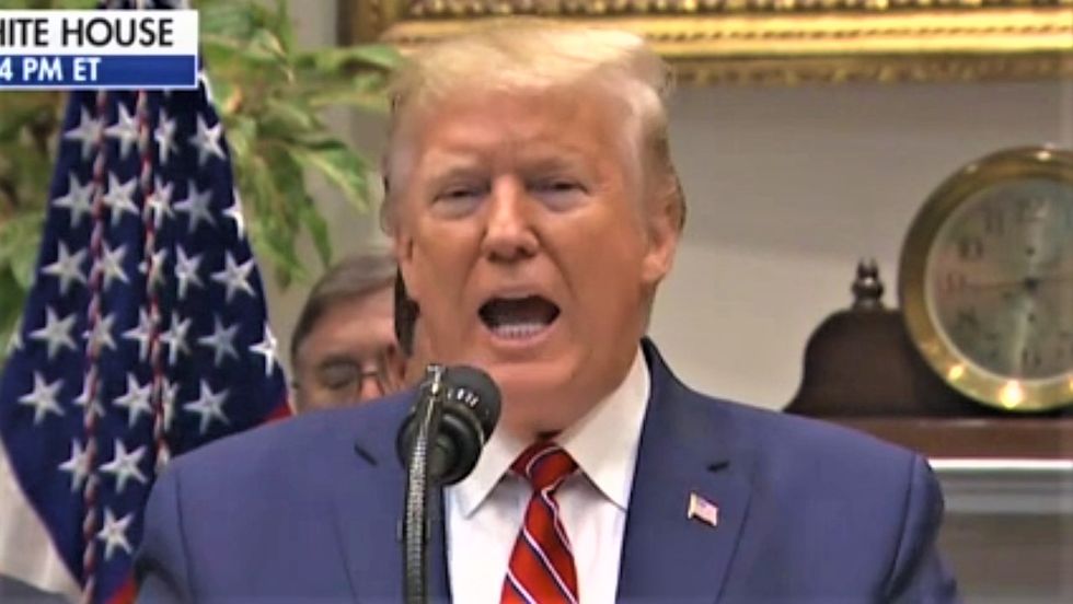 'Quiet!' Trump erupts as reporters question him about witness intimidation -- and demands 'freedom of speech'