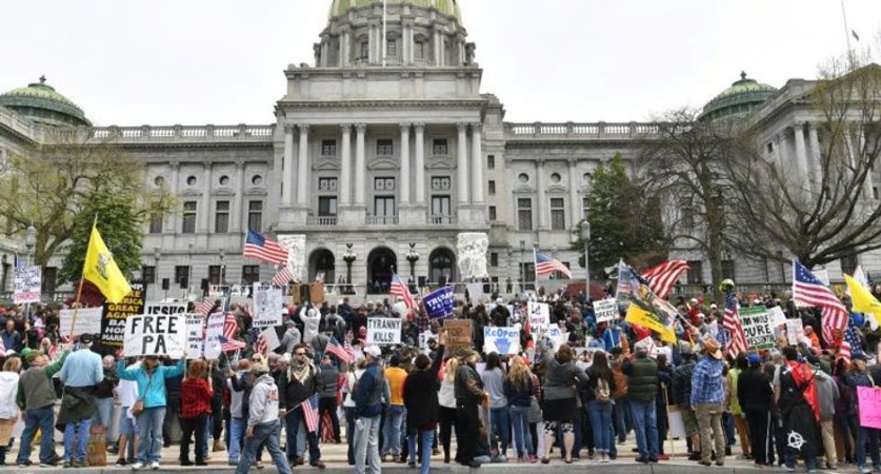 Pennsylvania protesters decry shelter in place orders as state hits 1,200 COVID-19 deaths