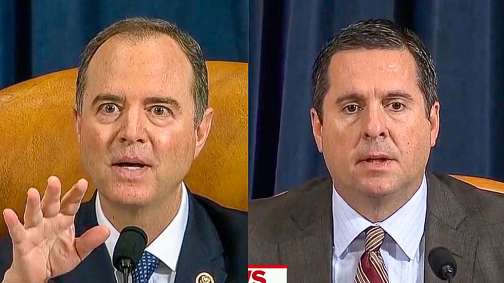 Impeachment inquiry hearing bursts into laughter after Schiff burns Devin Nunes